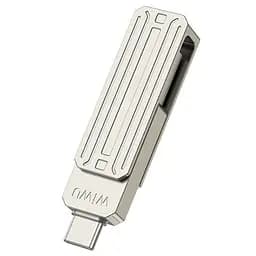 Флеш-накопичувач WIWU Wi-FD001 3in1 (USB-A/C/L) USB 3.0 — 32GB Silver - мініатюра 4