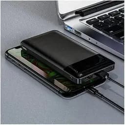 Зовнішня мобільна батарея Hoco J72 Easy Travel 10000 mAh чорна 6931474738370 - мініатюра 3
