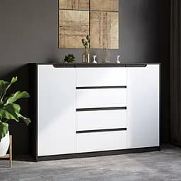 Комод у вітальню Еверест Мікс-3 телескопи 140х38х97 см Венге/Білий (DTM-2006)