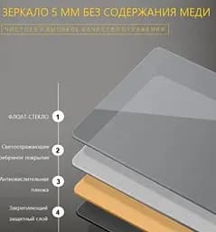 Дзеркало Dusel Led DE-M3001 80x65 см, Білий - мініатюра 2