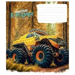 Зошит учнівський Школярик Super Monster 012-3293L-4 в лінію 12 аркушів 