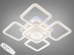 Люстра стельова LED Diasha A8060/4+1WH, 120W, 4100K, білий метал, сучасний стиль для спальні