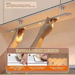 Сенсорний світильник LED з датчиком руху MZ-L1602 (40*10*200mm) White - мініатюра 6