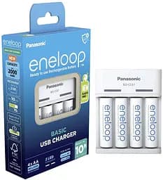 Зарядний пристрій Panasonic K-KJ61MCD40USB Basic USB Charger + Eneloop NI-MH AA 2000 MAh 4 шт.