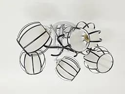 Потолочная люстра на 5 плафонов 91195/5 хром+черный