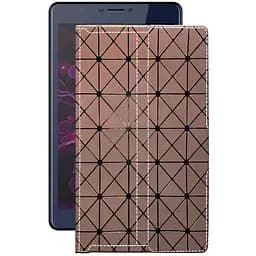 Чохол StatusCASE з екошкіри для планшету Nomi Corsa 4 Pro C070044 Коричневий ромб