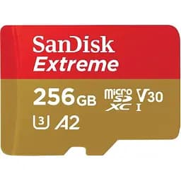 Карта памяти SanDisk Extreme 256GB microSDXC Class 10 V30 UHS-I U3 A2 (190 / 130 Mb/s)