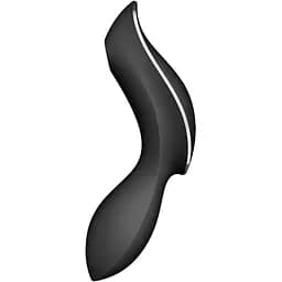 Вакуумный стимулятор с вибрацией Satisfyer Curvy Trinity 2 Чорний