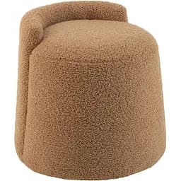 Пуф J-line из ткани букле Бельгия коричневого цвета (47191)