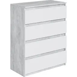 Комод Moreli T-215 на 4 ящики 800х980х400 мм Бетон/Білий (mo-t215-white-sonoma)