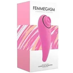 Пульсатор для клитора плюс вибратор FeelzToys FemmeGasm Tapping & Tickling Vibrator Pink