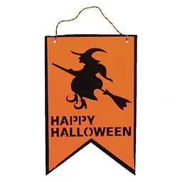 Декор флаг Ведьма Happy Halloween