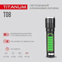 Ліхтар портативний Videx Titanum 700 Lm 6500 K (TLF-T08) - мініатюра 5
