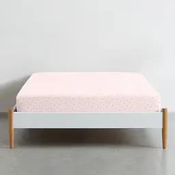 Простирадло Cosas на резинці 80х200 mini dots cs4, рожевий (DotsGreyRose_80x200x20) - мініатюра 3