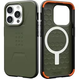 Оригінальний протиударний чохол UAG Civilian MagSafe для iPhone 15 Pro Max (6.7") Olive (114295117272)