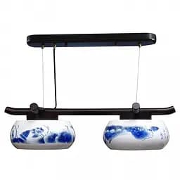 Люстра подвесная Brille деревянная E27 60W BR (BKL-321S/2)