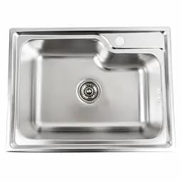 Кухонна мийка з нержавіючої сталі Platinum декор 5845 (0,8/180 мм), Decor