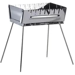 Мангал раскладной (кейс) Сила из нержавеющей стали толщина 2 мм на 8 шампуров с чехлом и перчатками