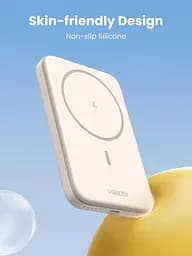 Магнітний Magsafe Павербанк Ugreen PB560 5000 mAh 15 Вт з бездротовою магнітною зарядкою для iPhone бежевий - мініатюра 2