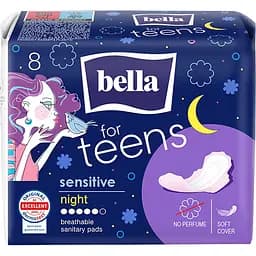 Гигиенические прокладки Bella for Teens Sensitive Night 8 шт.