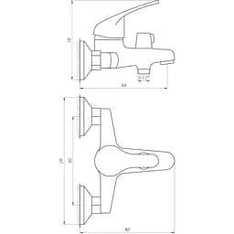 Змішувач для ванни Globus Lux Solly GLSO-0102N (14080) - мініатюра 11