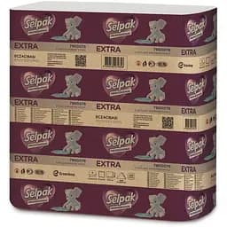 Паперові рушники Selpak Professional Extra Z-складання 2 шари 200 аркушів (8690530279858)