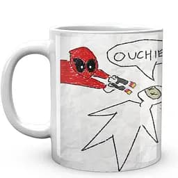 Кружка GeekLand Дедпул Deadpool Рисунок Выстрел CP.04.404 330 мл белая