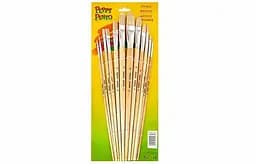 Набір пензликів пласких, 12 шт, щетина AB-12 Peppy Pinto MARCO (6924247420343)