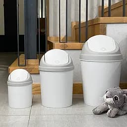 Відро для сміття MBM My Home з кришкою 1.6 л сіре (BIN-10 1.6L GRAY) - мініатюра 11
