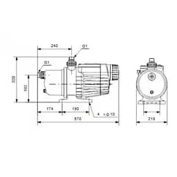 Поверхневий насос Grundfos MQ3-35 (96515412) - мініатюра 2