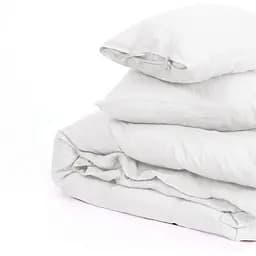 Простирадло на резинці MirSon Linen Winter flower Льон 150х200 см біле (2200008249489) - мініатюра 7