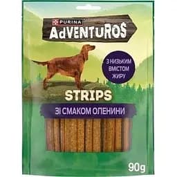 Ласощі для собак Purina AdVENTuROS Смужки зі смаком оленини 90 г (7613035516472)