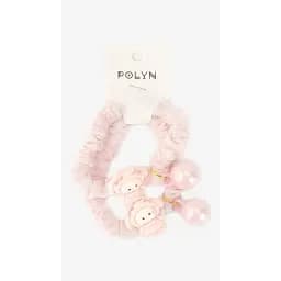 Резинка с украшениями для девочки Polin 2 шт 4048A-25 Розовый