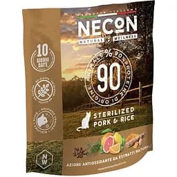 Сухий корм для стерилізованих котів Necon Natural Wellness Steril італійська шинка та рис 400 г