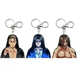 Брелок голографический 3D Атака титанов Эрен Йегер Attack on Titan Eren Yeager 5 см