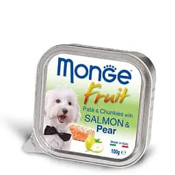 Паштет Monge Dog FRUIT Adult з лососем і грушою для собак усіх порід 100 гр