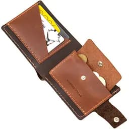 Чоловіче шкіряне портмоне GRANDE PELLE 11,5х9х1 см acs0018622 - мініатюра 3