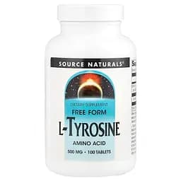 Аминокислота Source Naturals L-Tyrosine 500 мг 100 таблеток