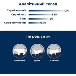 Вологий корм для цуценят Dr.Clauder’s Selected Meat Junior з яловичиною, свининою та куркою 400 г - мініатюра 3