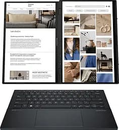 Ноутбук ASUS Zenbook DUO UX8406CA-QL214X 14 FHD OLED, Intel Ultra 7 255H, 32GB, F2TB, UMA, Win11P, Сірий (90NB14X1-M00BR0) - мініатюра 2