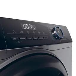 Пральна машина Haier фронтальна, 9кг, 1400, A+++, 60см, дисплей, пара, інвертор, люк чорний, прямий привод, сріблястий (HW90-B14939S8) - мініатюра 9