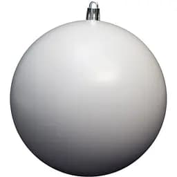 Елочный шар Linhai D12 см белый матовый пластик (891336)
