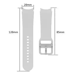 Ремінець для Samsung Galaxy Watch 4 40mm - бежевий ширина кріплення 20мм силікон Watchbands Color Angle (W29-5WB39441171) - мініатюра 3