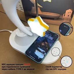Нічник із колонкою Music Atmosphere Lamp з функцією бездротової зарядки - мініатюра 4