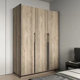 Шкаф для одежды Flamecame в спальню со штангой и полочками на 3 двери FR-16