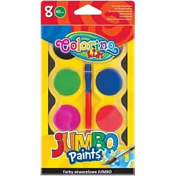 Краски акварельные Colorino Jumbo 8 цветов (32612PTR)