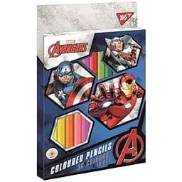 Карандаши цветные Yes Marvel, двусторонние, 18 шт., 36 цветов (290607)
