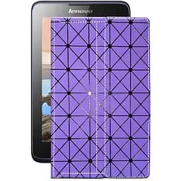Чохол StatusCASE з екошкіри для планшету Lenovo Idea Pad A3500 Фіолетовий ромб