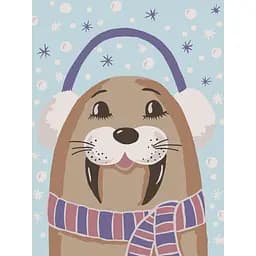 Картина за номерами "Щасливий моржик" Art Craft 15585-AC 30x40 см