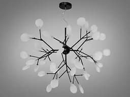 Эстетически привлекательная, качественная люстра "Светлячок", на 45 ламп, черная